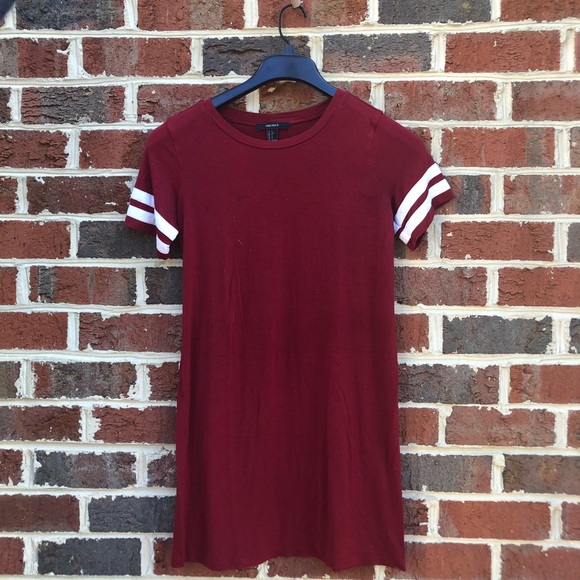 Burgundy T-Shirt Dress - Picture 2 of 2